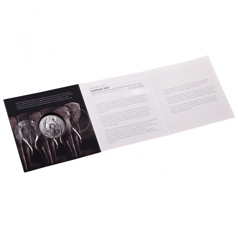 1 Unze Silber Big Five Elefant Suedafrika 2019 BU b4 1 Unze Silber Big Five Elefant Suedafrika 2019 BU b4